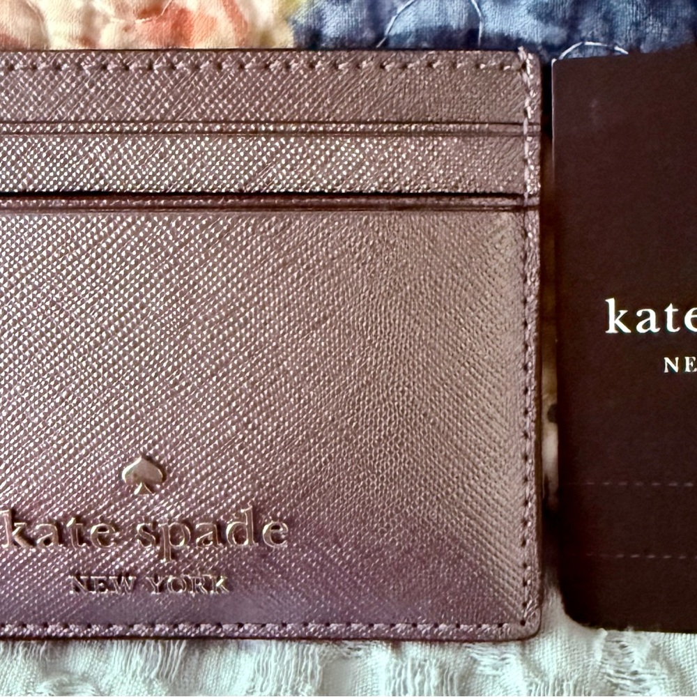 Kate Spade Metallic Saffiano Card Holder